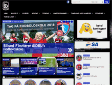 Tablet Screenshot of billundfodbold.dk